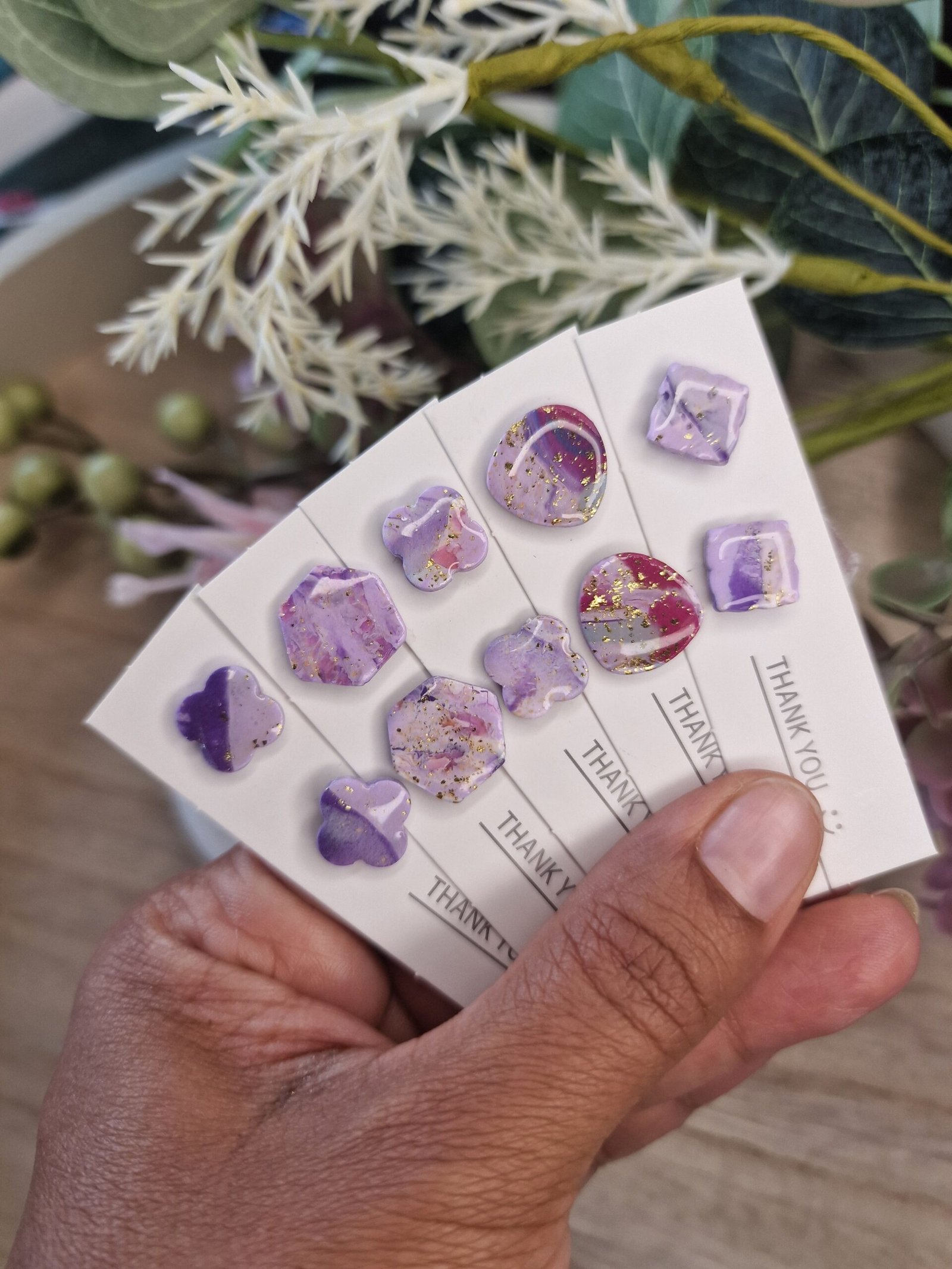 Purple tone studs (Multiple shapes) - 3