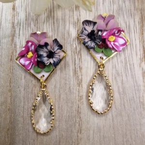 Diamond Cluster with white crystal drop