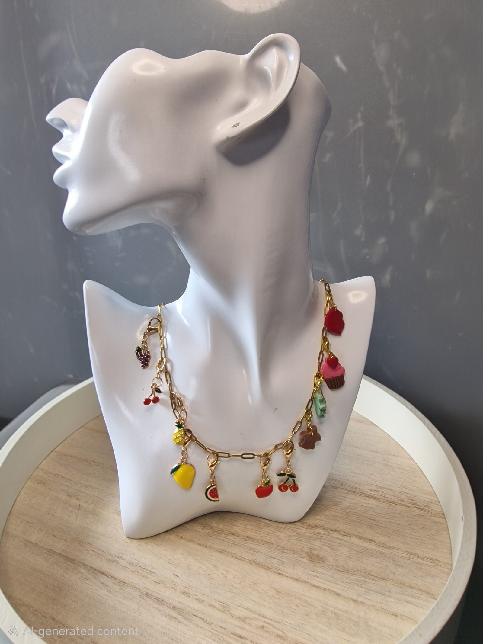 Paperclip chain charms holder necklace (without charms)