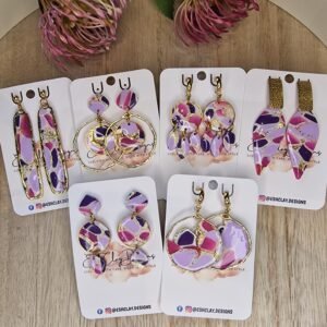 Purple and pink geode collection
