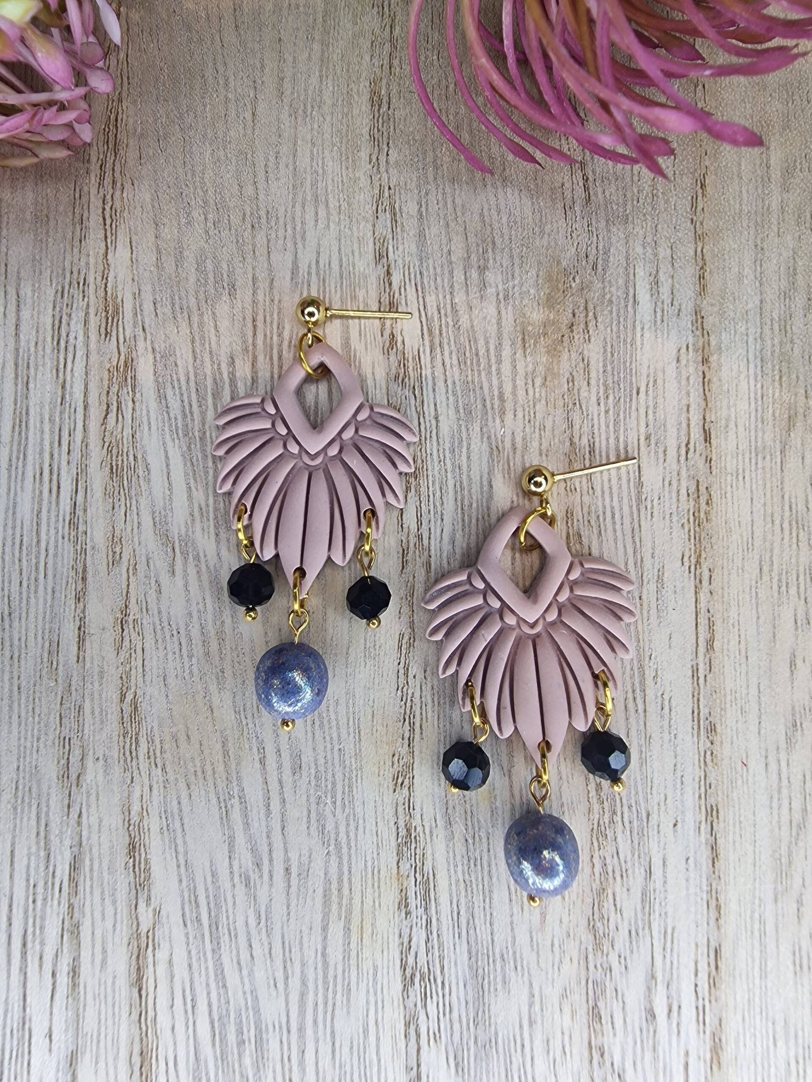 Nude Feather with beads