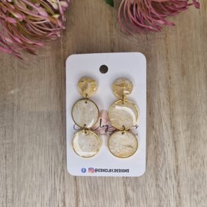 Marbled Beige circle drop