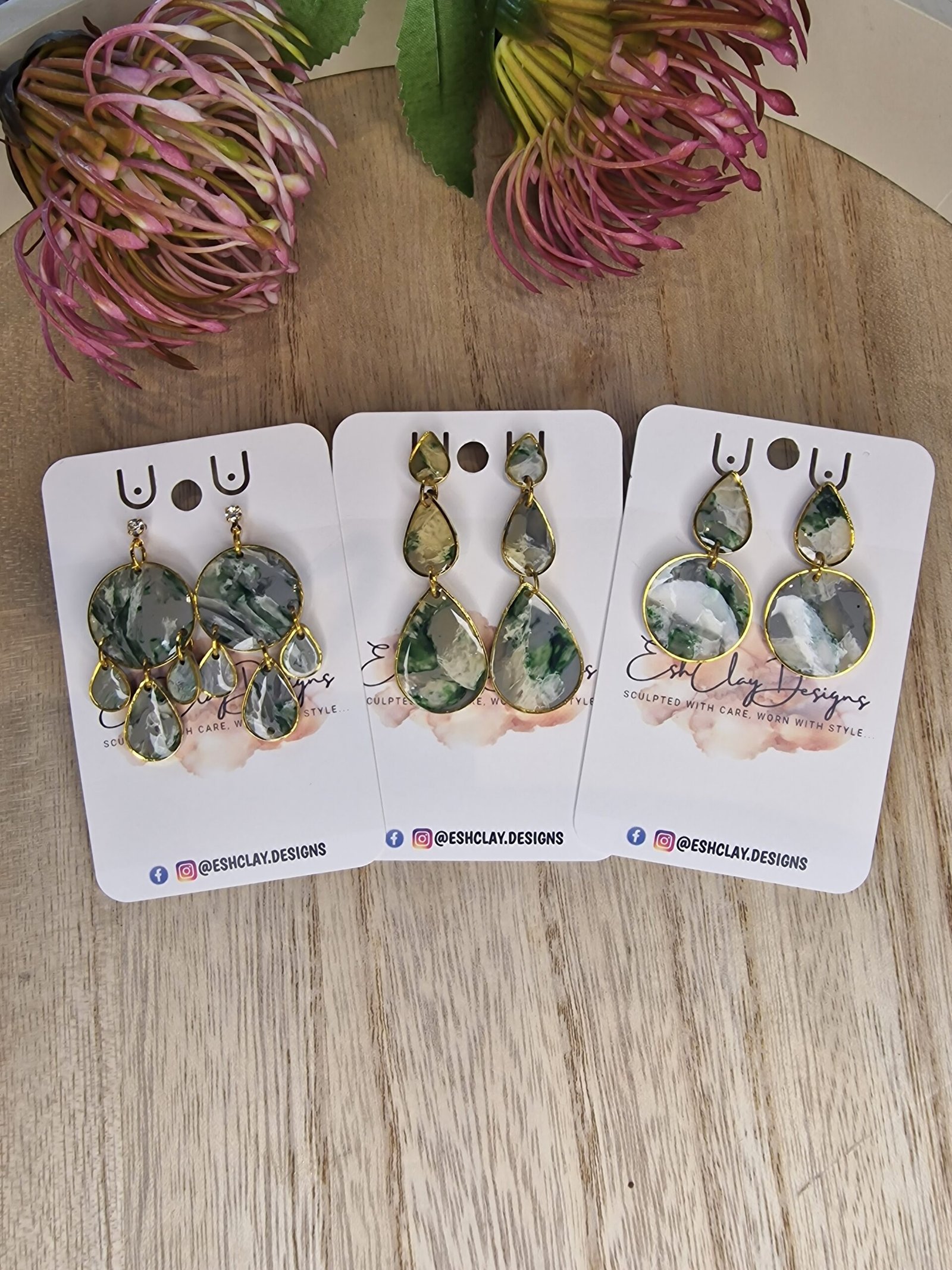 Green and grey Marbled collection